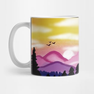 Pink Mountains Mug